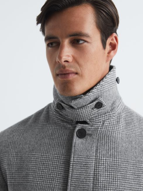 Wool Blend Check Epsom Overcoat - Image 2