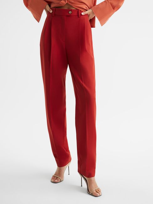 Wool Blend Tapered Trousers - Image 2