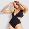 Active Wrap Front Plunge One Piece - Bathing Suits