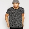 ASOS Longline T-Shirt with All Over Supercool Typo Print and Skater Fit - T-Shirts