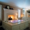 Bathtub with Fireplace - Home decoration