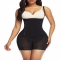 Black Detachable Straps Side Zip Body Shaper Sleek Smoothers - Full Body Shaper