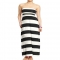 Black & White Striped Women's Convertible Maxi-Tube Dress