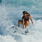 Brianna Cope rippin' up a wave - Surfing