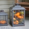 Bronze lantern painted with Gords - Fun Halloween ideas