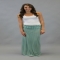 Chevron Maxi Skirt – Turquoise - My style
