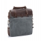 Classic Leather & Canvas Laptop Briefcase - Luggage & Bags