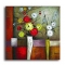 Colorful Flowers and Vases Oil Painting Free Shipping - Flower Paintings