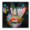 Colorful People Face Oil Painting - Free Shipping