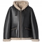 Custom Mar Jacket Sheepskin Leather Jacket with Hood Outer Space CW828666
