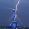 Eiffel Tower struck by lightning