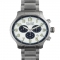 Filson Watches 43mm Mackinaw Field Chrono Watch with Link Bracelet, White - Watches