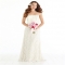 Full-length strapless lace wedding dress - Our destination wedding