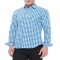 Gingham Woven Long-Sleeve Shirt, Bright Opal - Man Style