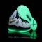 Glow in the Dark Nike Zoom Lebron James X 10 White/Navy Blue/Gold Medal Mens 