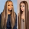 Hightlight Piano Color 4*4 13*4 13*6 Lace Front Wigs Brazilian Human Hair