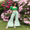 Lavaand's Green Flared Trousers for Women