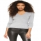 Low V Neck Sweater by 525 America - Day Wear