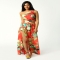 Maggie One Shoulder Printed Slinky Maxi Dress