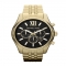 Michael Kors Oversized Golden Stainless Steel Lexington Three-Hand Watch 