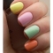 Multi colored pastel nails