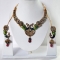 Multicolor Antique Finish Imitation Necklace Set - Necklace