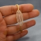 Natural Diamonds Bracelet Prong Set In 18K Yellow Gold