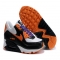 Nike Men Air Max 90 Mesh Black White Orange