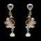 Off White American Diamond Studded Fashion Earring