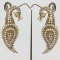 Off White Stone Studded Imitation Earring