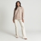 Ribbed Rollneck Sweater in Camel