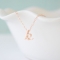 Rose gold initial pendant necklace - My style