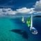 Sailing the azzure waters of Tahiti - Beautiful ocean