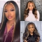 Straight Lace Front Wigs With Honey Bonde Highlights Brazilian Human Hair -Ashimary Hair