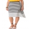 Stripe Draped Skirt 