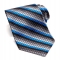 Textured Box-Stripe Silk Tie, Black Blue Silver Grey - Clothes make the man