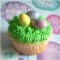 Easter egg nest cupcake