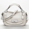 COACH Kristin Woven Leather Round Satchel