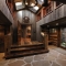 Wood & Stone Foyer Entrance