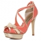 Coral platform sandals