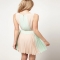 Colour Block Pleat Dress  - Cute Dresses