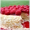 Toasted coconut & raspberry cheesecake