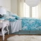turquoise & white bedding set