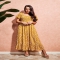 Yellow Floral Shirred Midi Dress - Women's Clothing Summer Collection 2022